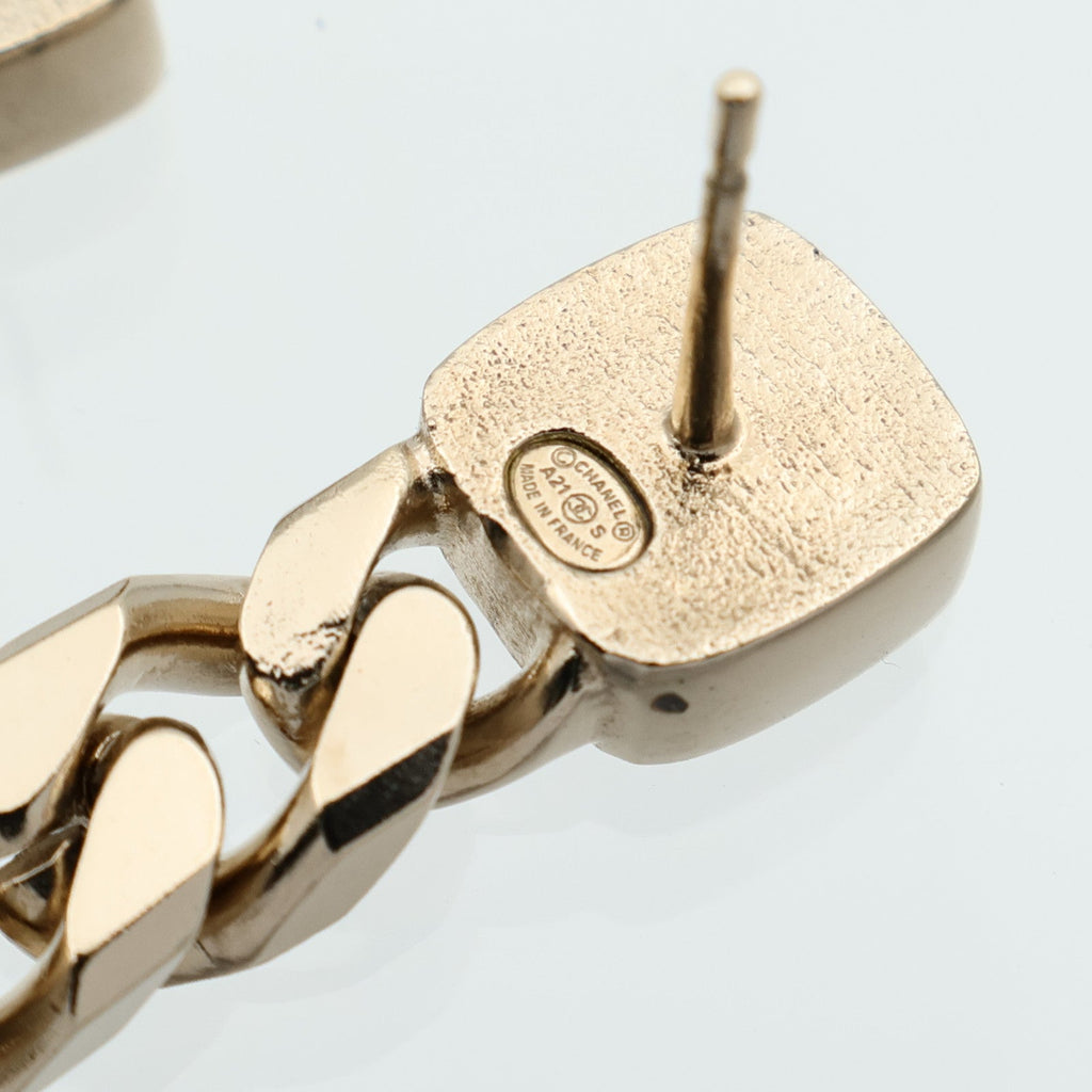 CHANEL CC Earrings · Tortoise & Gold