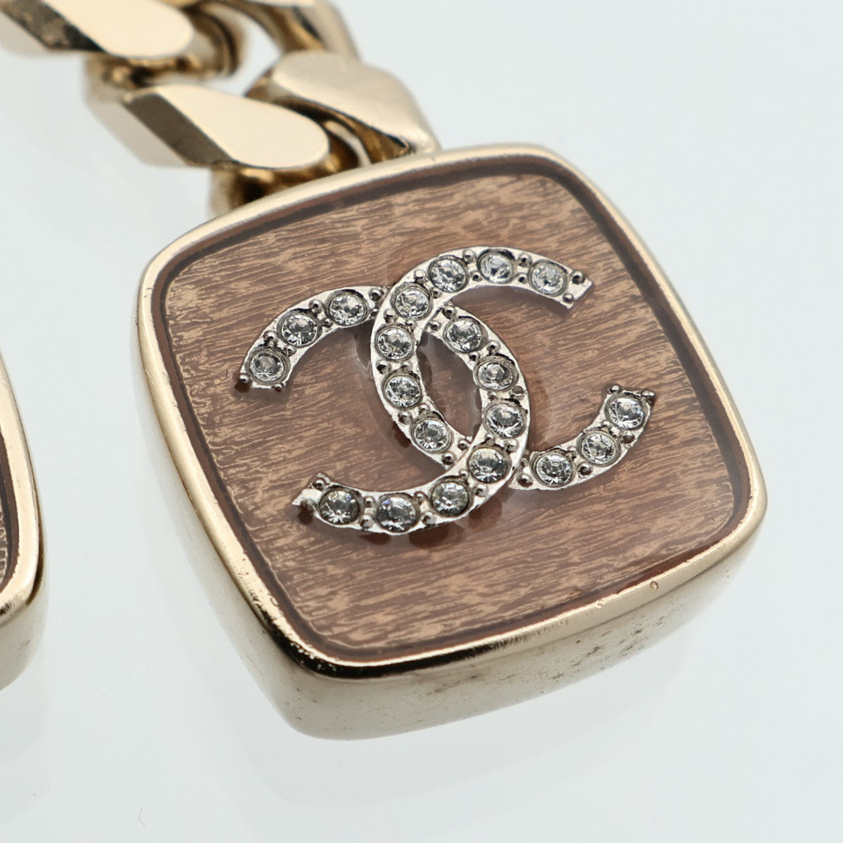 CHANEL CC Earrings · Tortoise & Gold