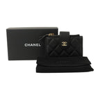 CHANEL Calfskin Card & Coin Case