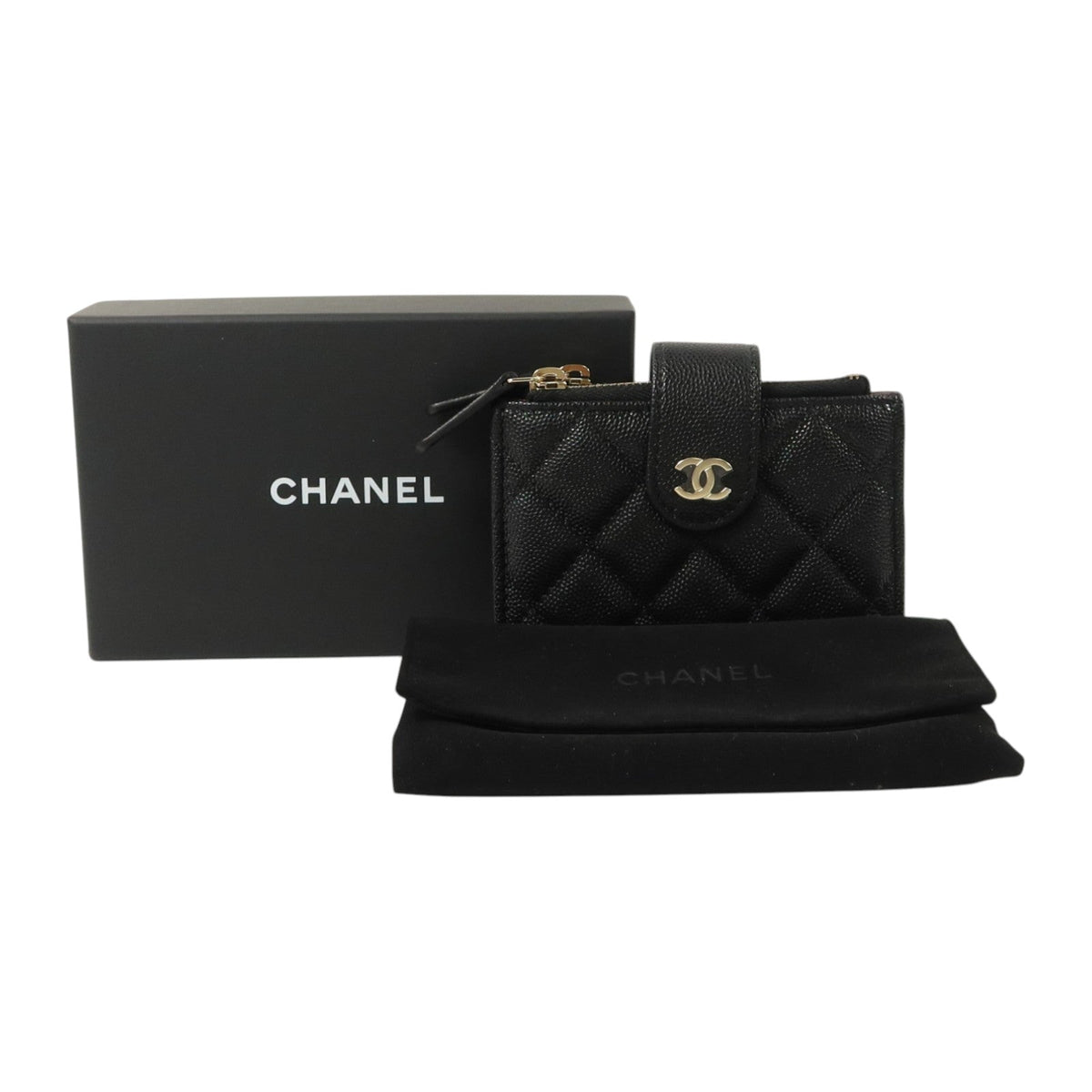 CHANEL Calfskin Card & Coin Case