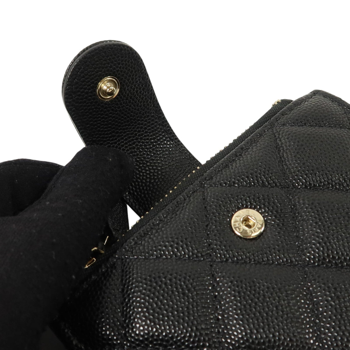 CHANEL Calfskin Card & Coin Case
