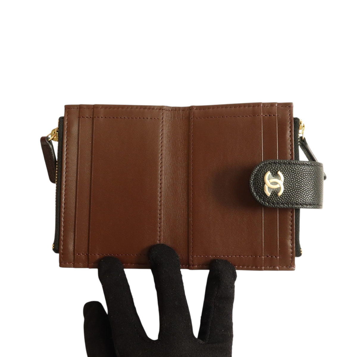 CHANEL Calfskin Card & Coin Case
