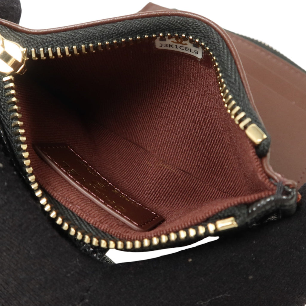 CHANEL Calfskin Card & Coin Case
