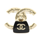 Chanel CC Brooch · PVC & Gold Metal