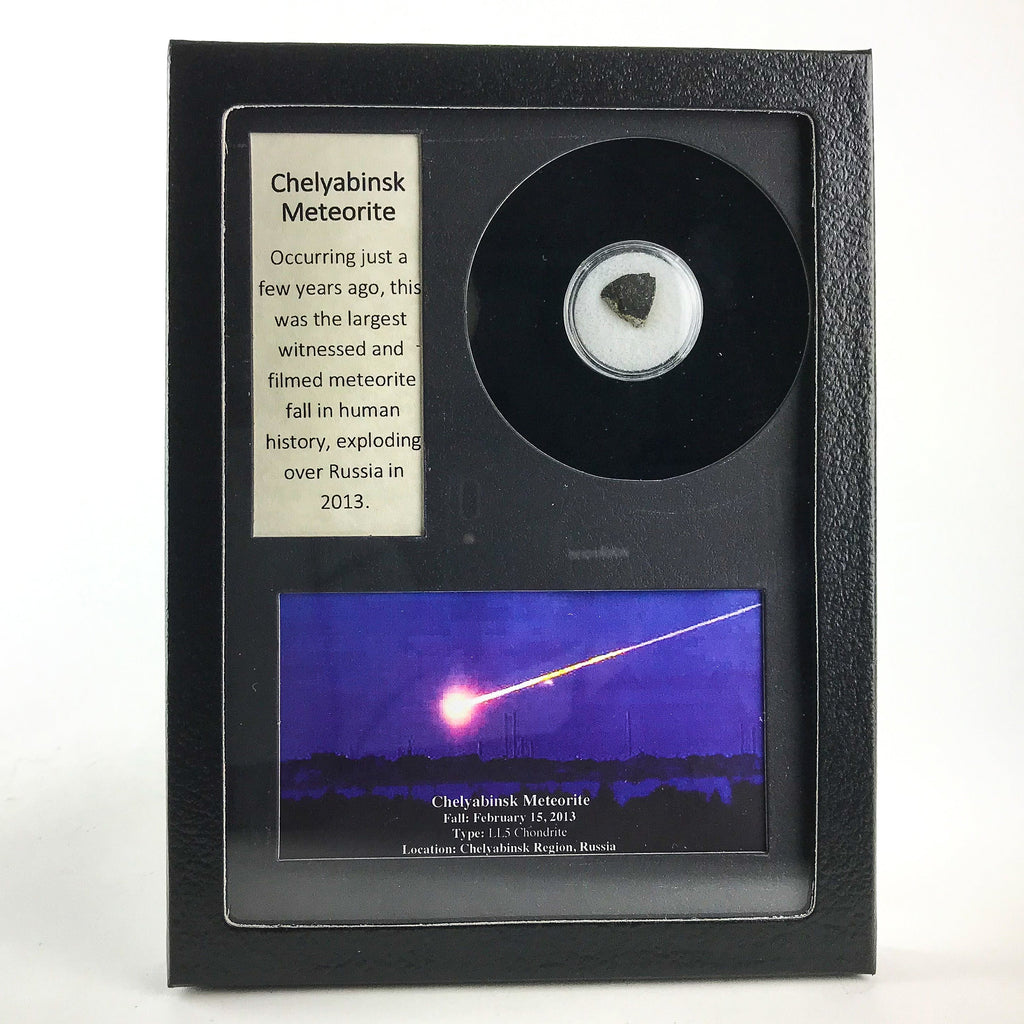 Genuine Chelyabinsk Meteorite In Glass Display Box