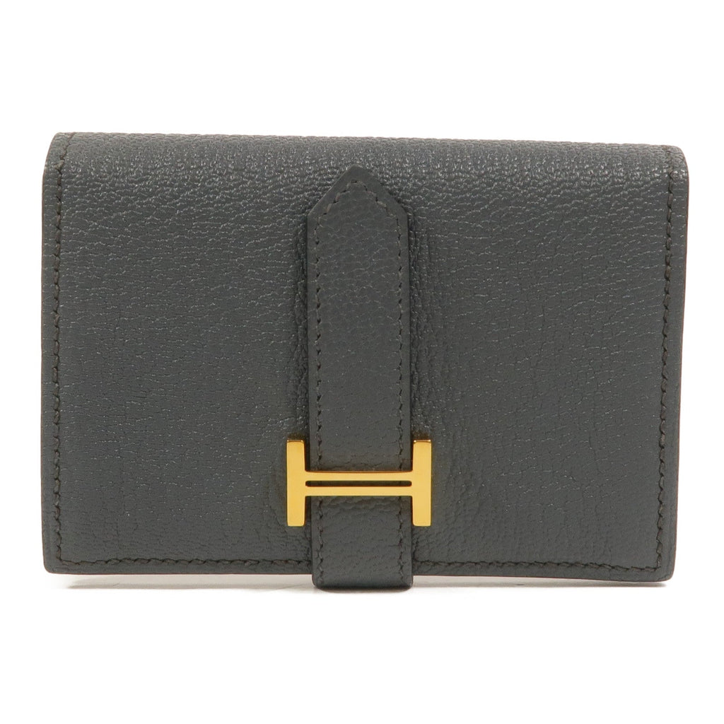 Hermès Bearn Mini · Chèvre · Gris Misty
