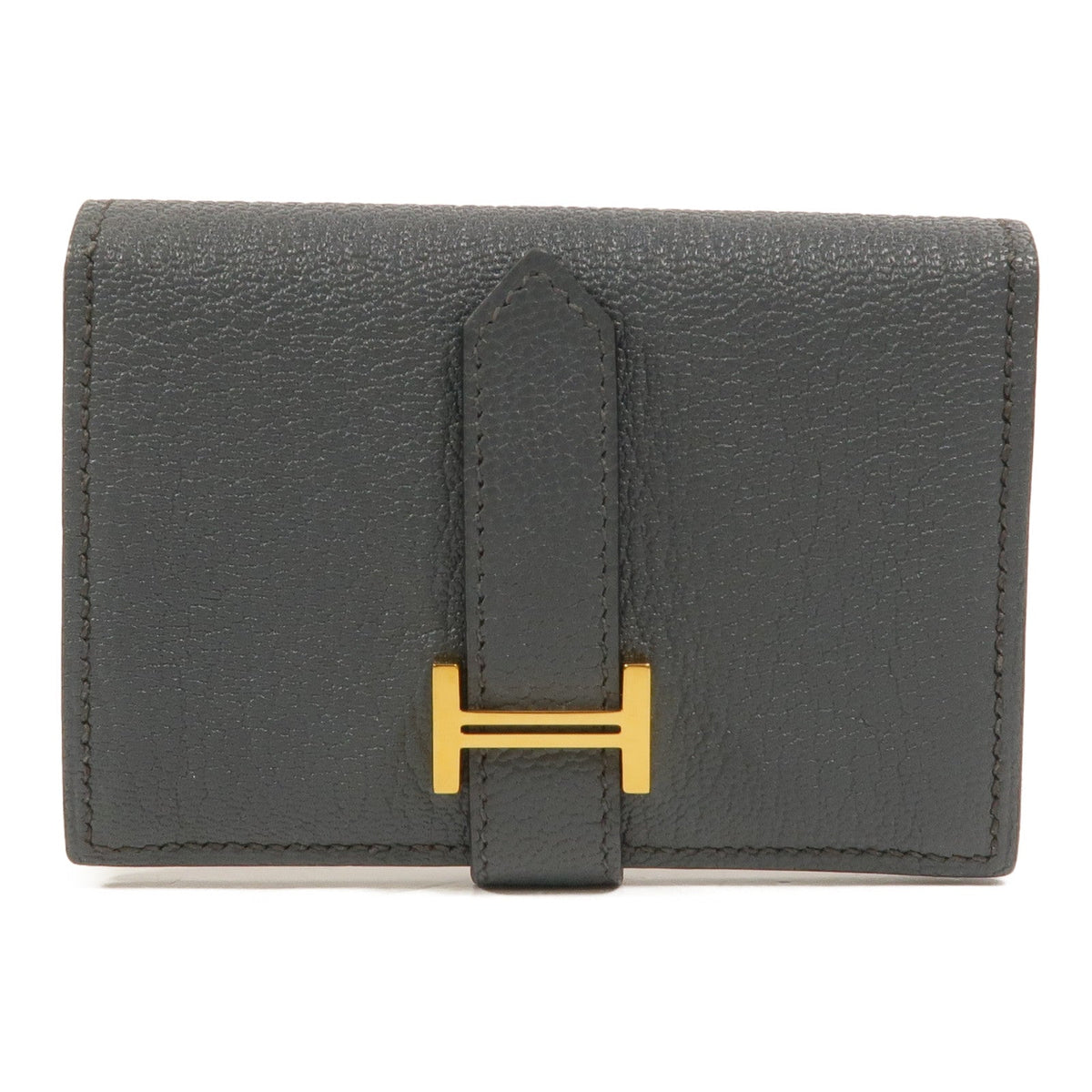 Hermès Bearn Mini · Chèvre · Gris Misty