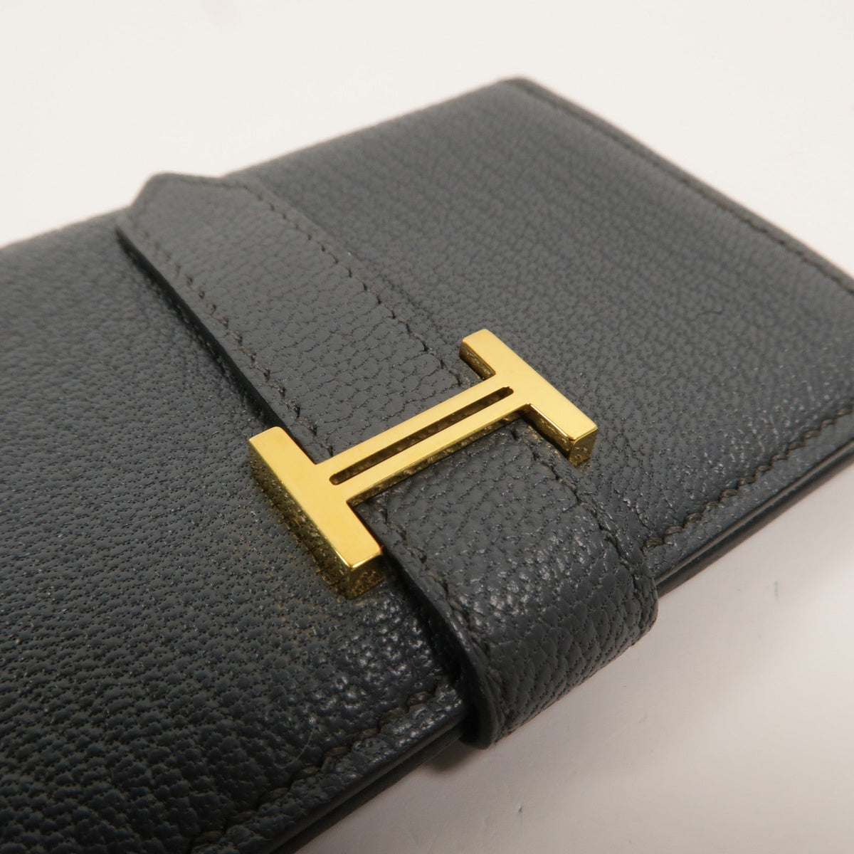 Hermès Bearn Mini · Chèvre · Gris Misty