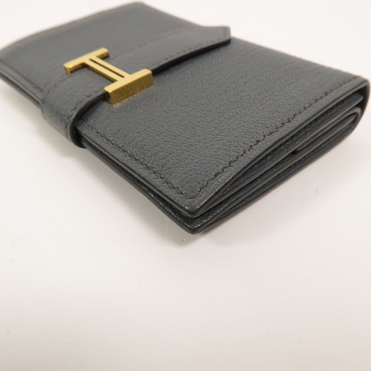 Hermès Bearn Mini · Chèvre · Gris Misty