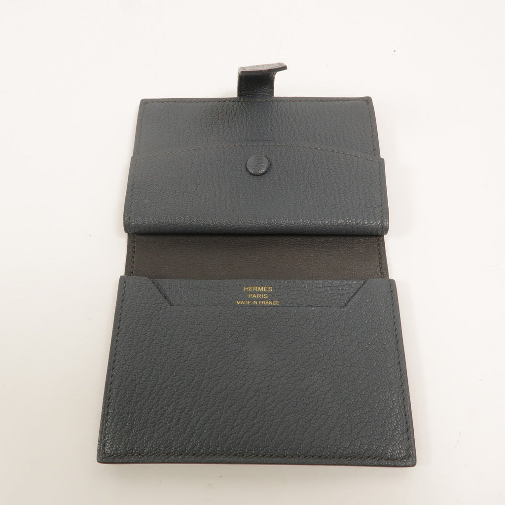 Hermès Bearn Mini · Chèvre · Gris Misty