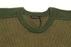 Manrico Olive-Green Textured Cashmere Crewneck Sweater