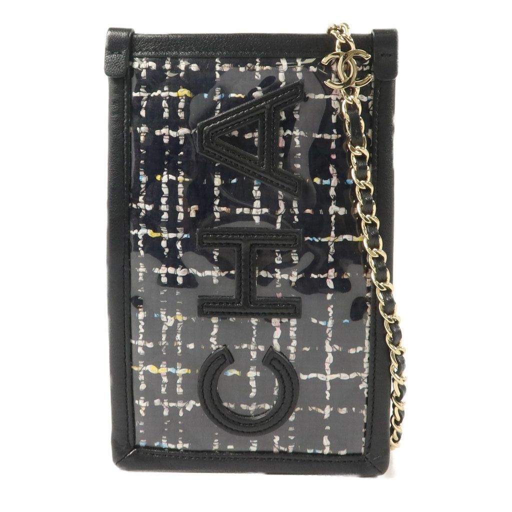 Chanel Phone Pouch · Tweed · Chain Strap