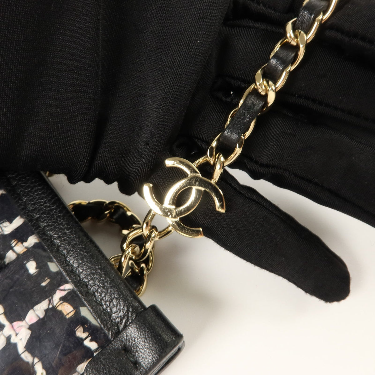 Chanel Phone Pouch · Tweed · Chain Strap