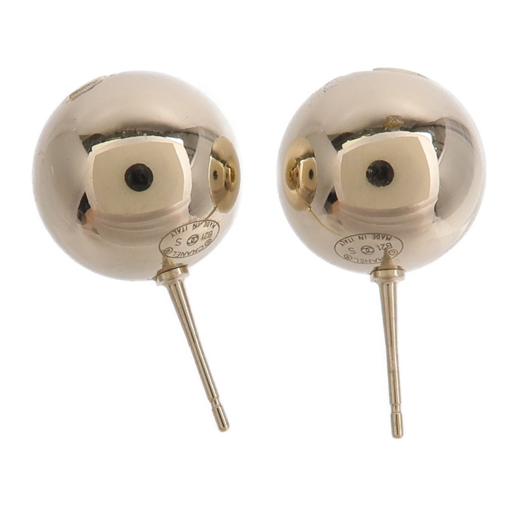 Chanel CC Earrings · Gold-Tone