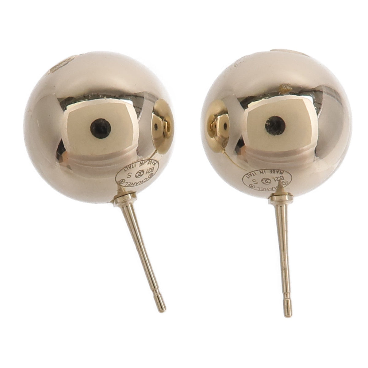 Chanel CC Earrings · Gold-Tone