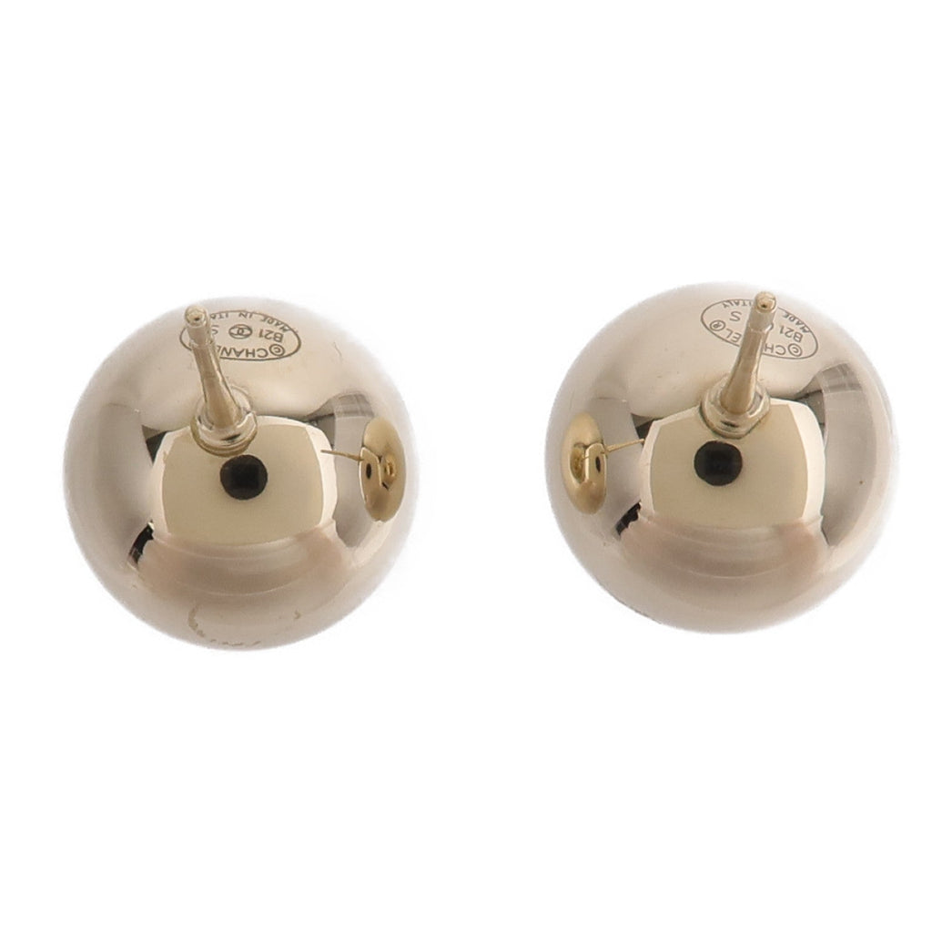 Chanel CC Earrings · Gold-Tone