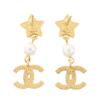 CHANEL CC Earrings · Pearl Detail