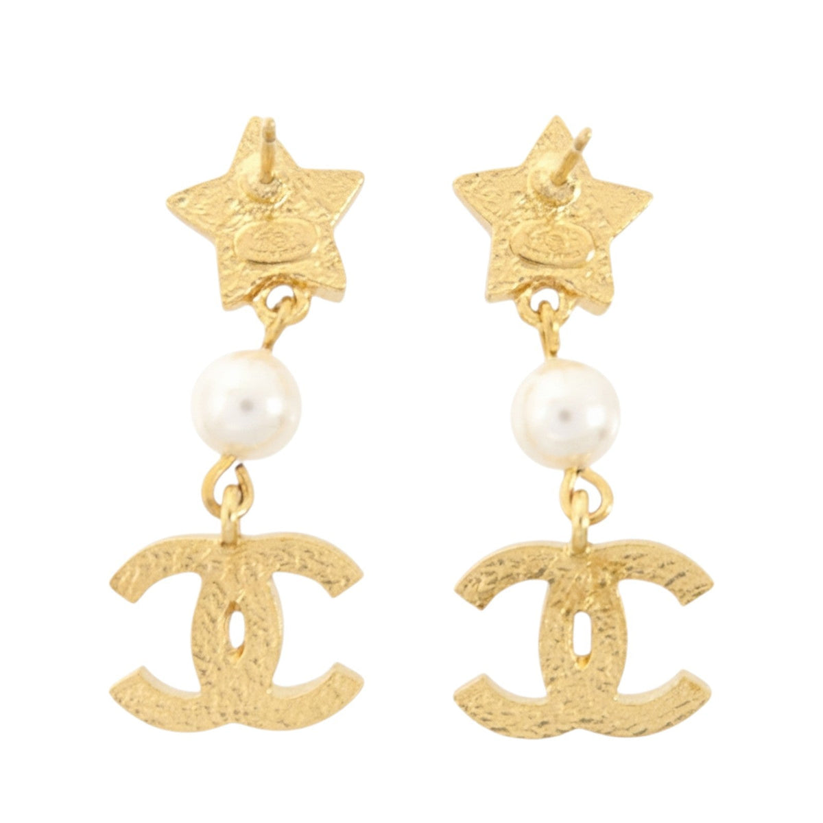 CHANEL CC Earrings · Pearl Detail