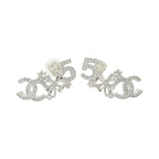 Chanel CC Earrings · Silver