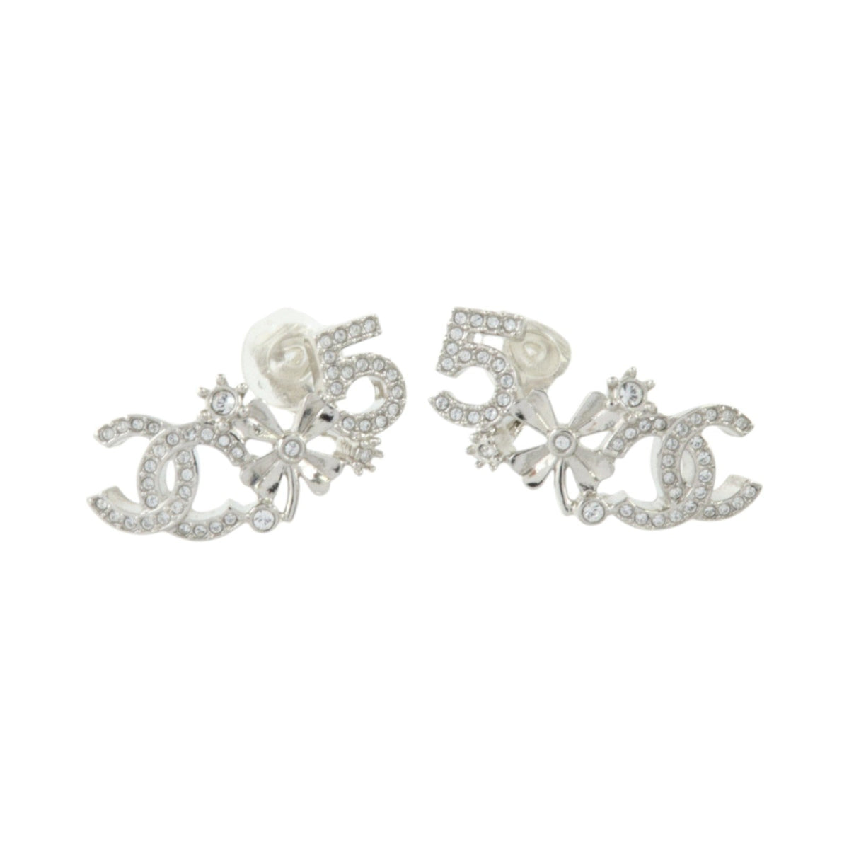 Chanel CC Earrings · Silver