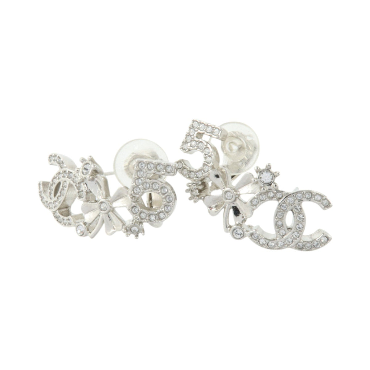 Chanel CC Earrings · Silver