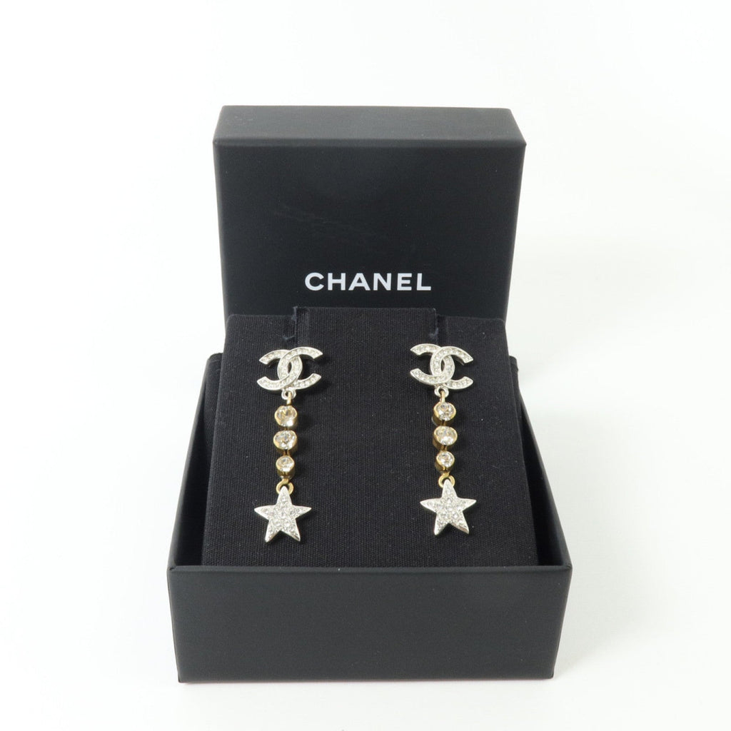 Chanel CC Earrings · Two-Tone Metal