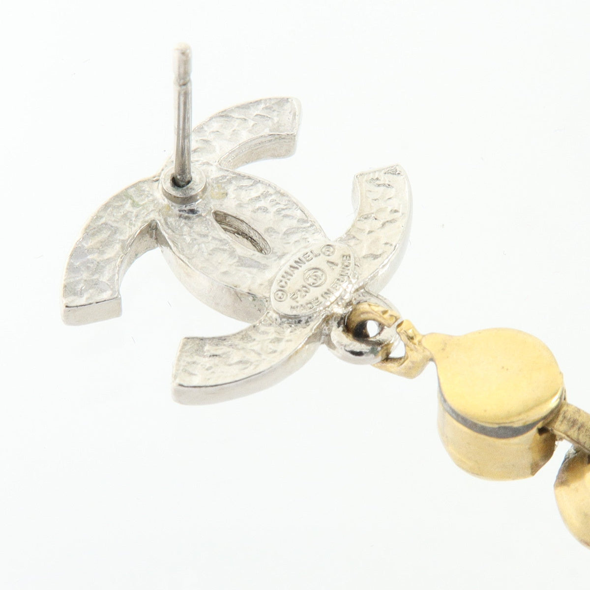Chanel CC Earrings · Two-Tone Metal