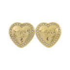 Chanel CC · Crystal Heart Earrings