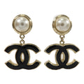 CHANEL CC · Pearl Earrings · Metal