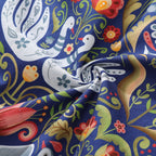 Men's Hawaiian Shirt Vintage Birds Print By Julia Madoka Cotton Button-down Short Sleeve Aloha Shirt