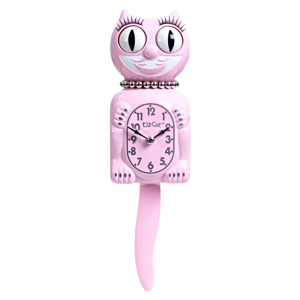 Retired Retro Pink Lady Kitchen Edition Kit-Cat Klock