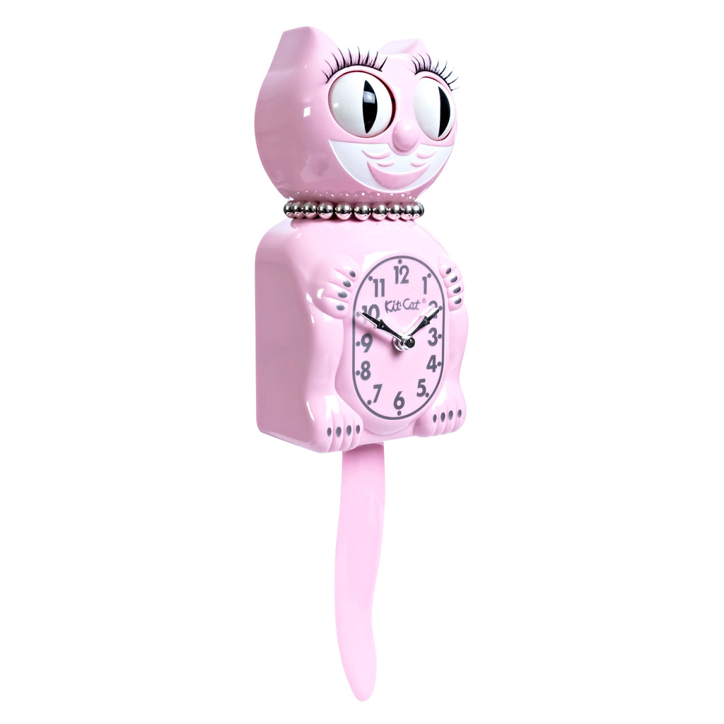 Retired Retro Pink Lady Kitchen Edition Kit-Cat Klock
