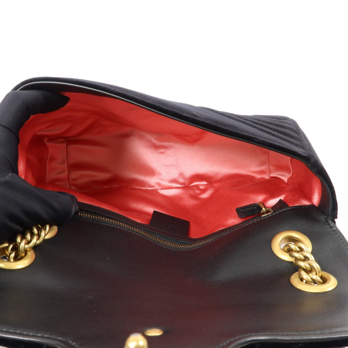 Gucci Marmont · Chain Shoulder Bag · Velvet