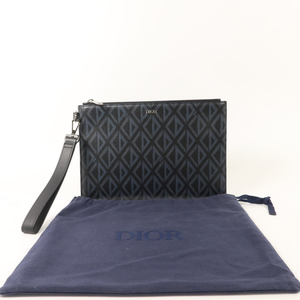 Dior CD Diamond Pouch · Coated Canvas