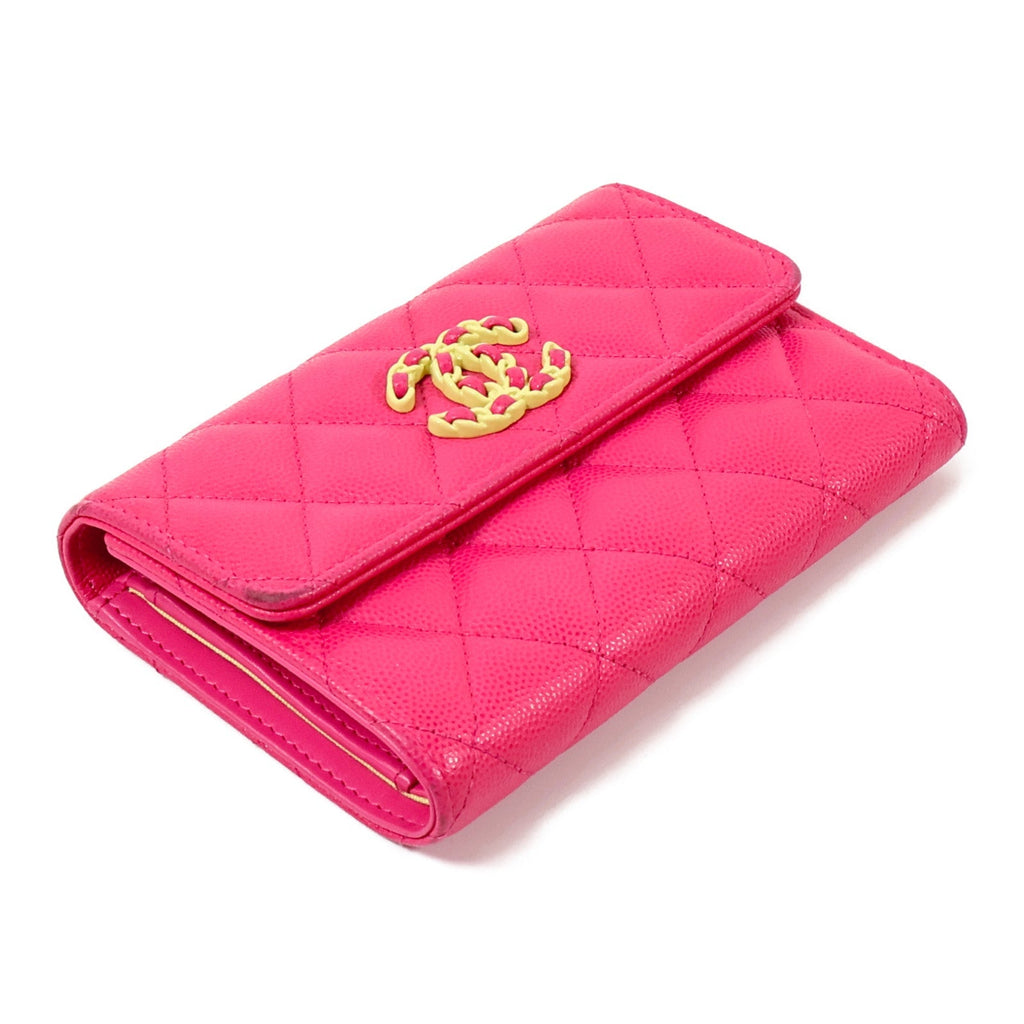 Chanel C19 Medium Flap Wallet · Calfskin