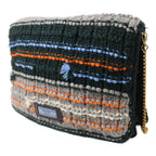 Prada · Wool Nylon Chain Shoulder Bag
