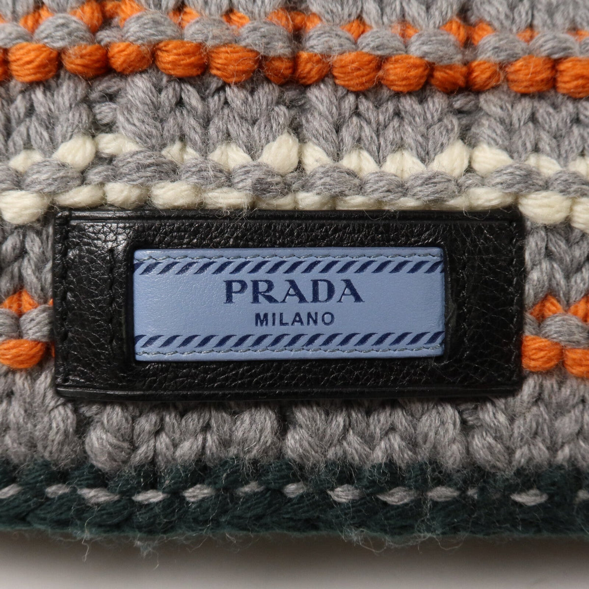 Prada · Wool Nylon Chain Shoulder Bag