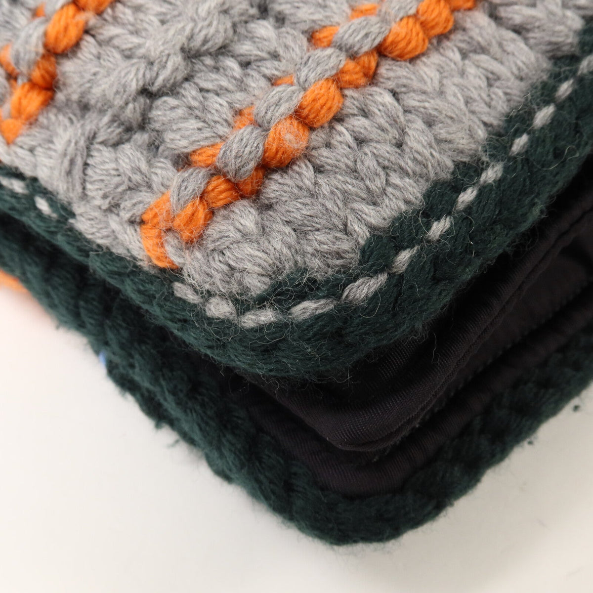 Prada · Wool Nylon Chain Shoulder Bag