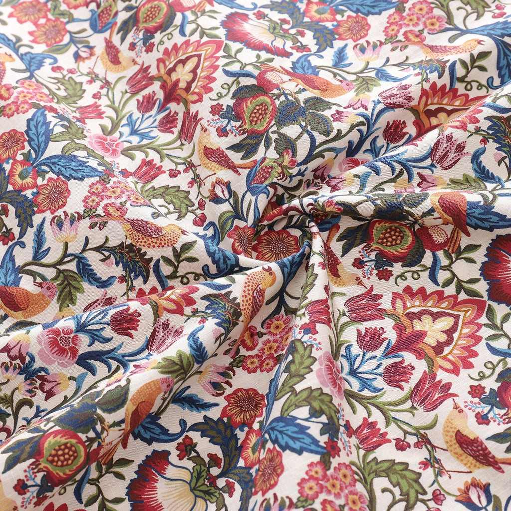 Men's Hawaiian Shirt Rural Charm Print Cotton Button-down Short Sleeve Aloha Shirt