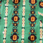 Men's 1970s Vintage Hawaiian Shirt Nation of the South Print Cotton Button-down Short Sleeve Aloha Shirt
