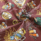 Men's Hawaiian Shirt “O'zapft is” Print Cotton Button-down Short Sleeve Aloha Shirt