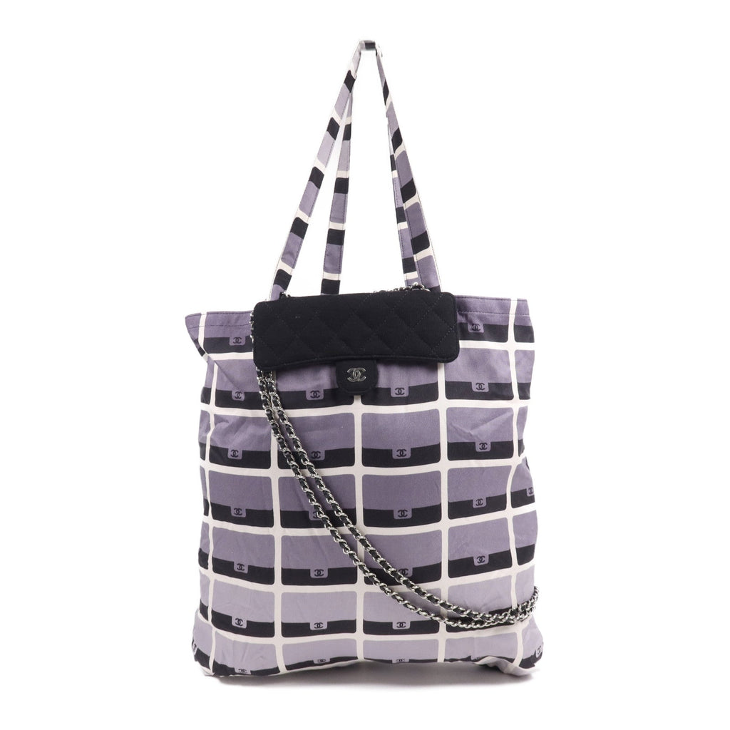 Chanel · Canvas Tote · Silver Hardware