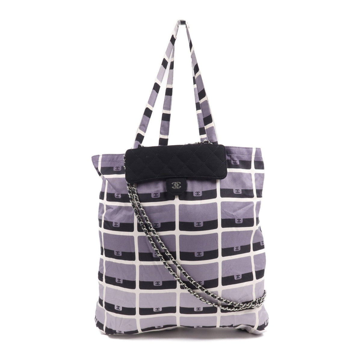 Chanel · Canvas Tote · Silver Hardware