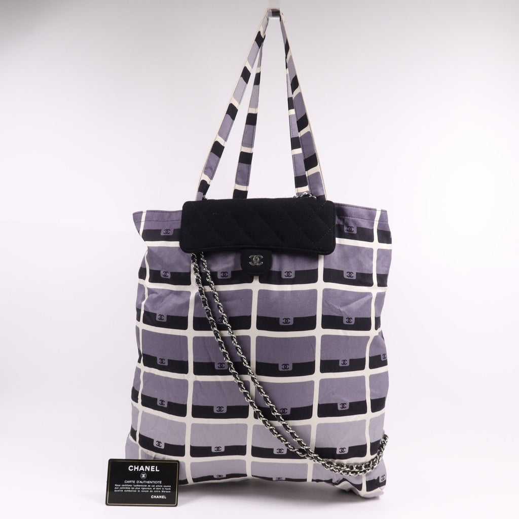 Chanel · Canvas Tote · Silver Hardware