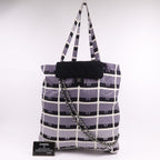 Chanel · Canvas Tote · Silver Hardware
