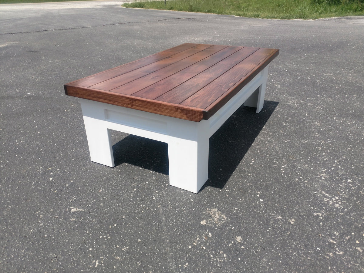 Modern Wooden Sliding Top Coffee Table