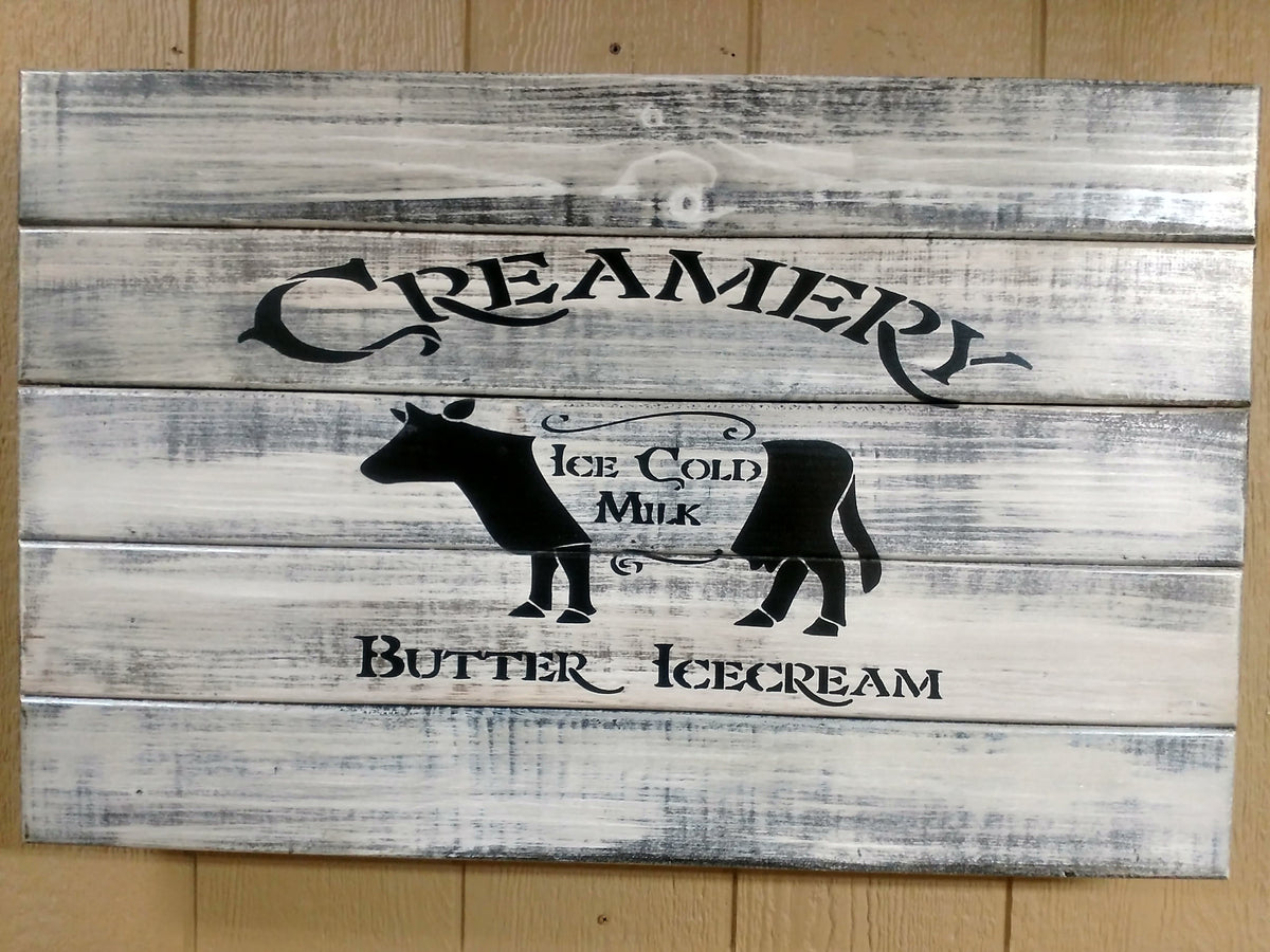 "Ice Cold Milk" Farmhouse Style Gun Concealment Wall Art