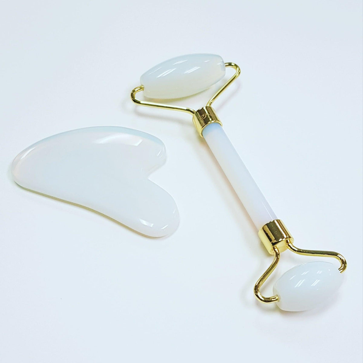 Opalite Facial Roller + Gua Sha Board