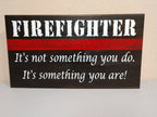 Mini Thin Red Line Firefighter Concealment Art