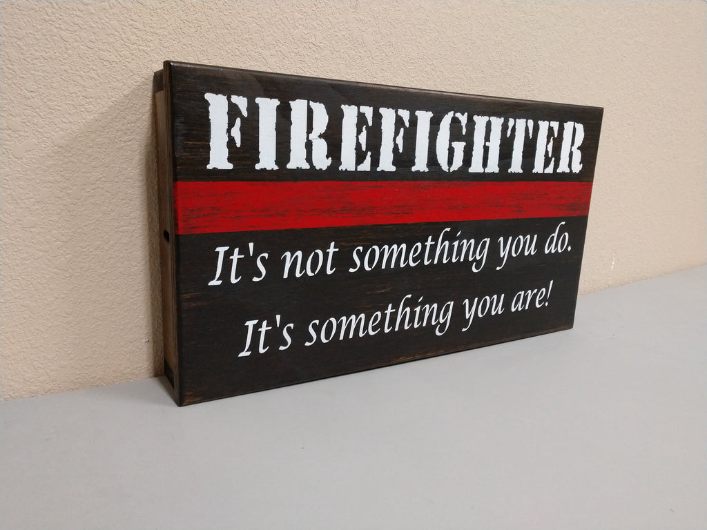 Mini Thin Red Line Firefighter Concealment Art